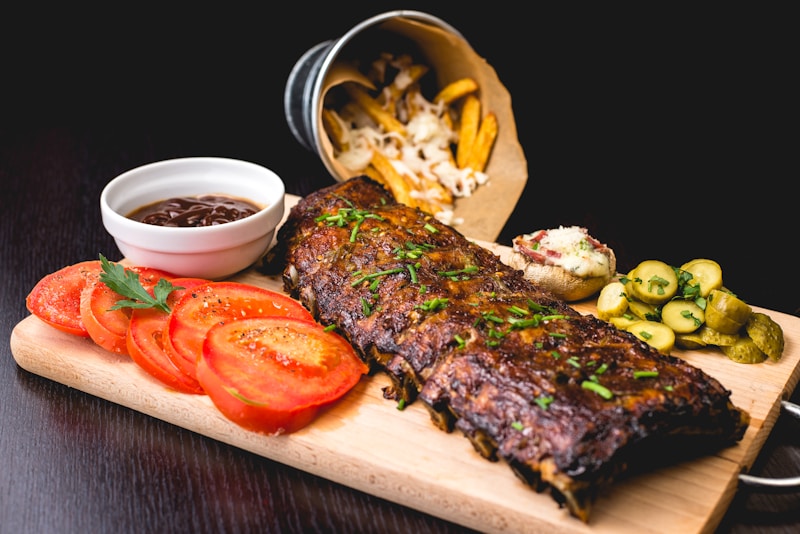 Turkish kebab platter with grilled vegetables and salad
